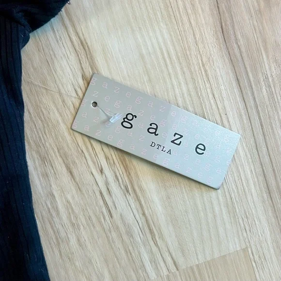 GAZE Black Short Sleeve Midi Dress D11396 Medium NWT - Picture 2 of 8